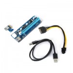 PCI-E 1x to 16x Extender Rise Card DC - DC 12V USB 3.0 Extension Adapter