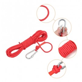 Multipurpose Magnet Fishing Rescue Safety Rope Rock Climbing Cord with Carabiner