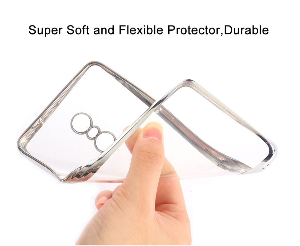 ASLING TPU Soft Protective Case for Xiaomi Redmi Note 4 Ultrathin Transparent Shell Electroplated Edge