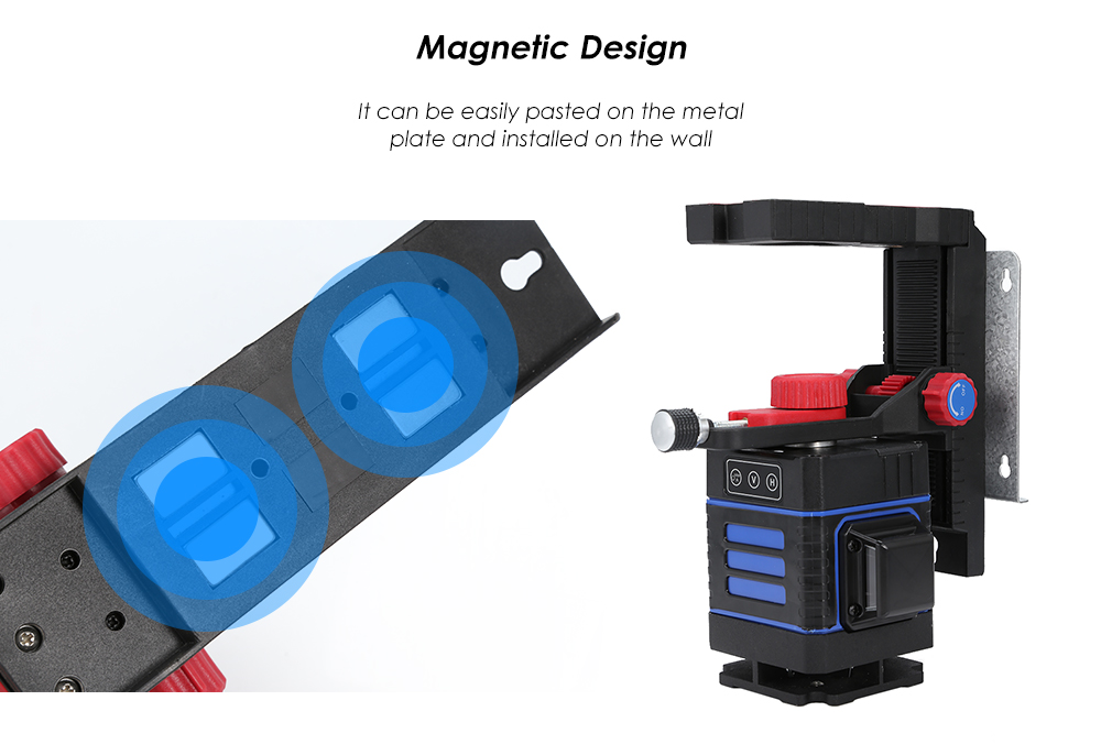 Adjustable Laser Level Magnetic Wall Mounted Bracket